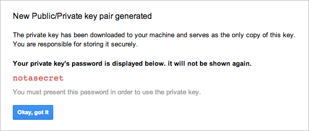 Public/Private Key Pair