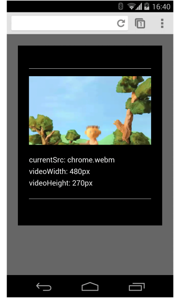 Screenshot of video playing in Chrome on Android, portrait