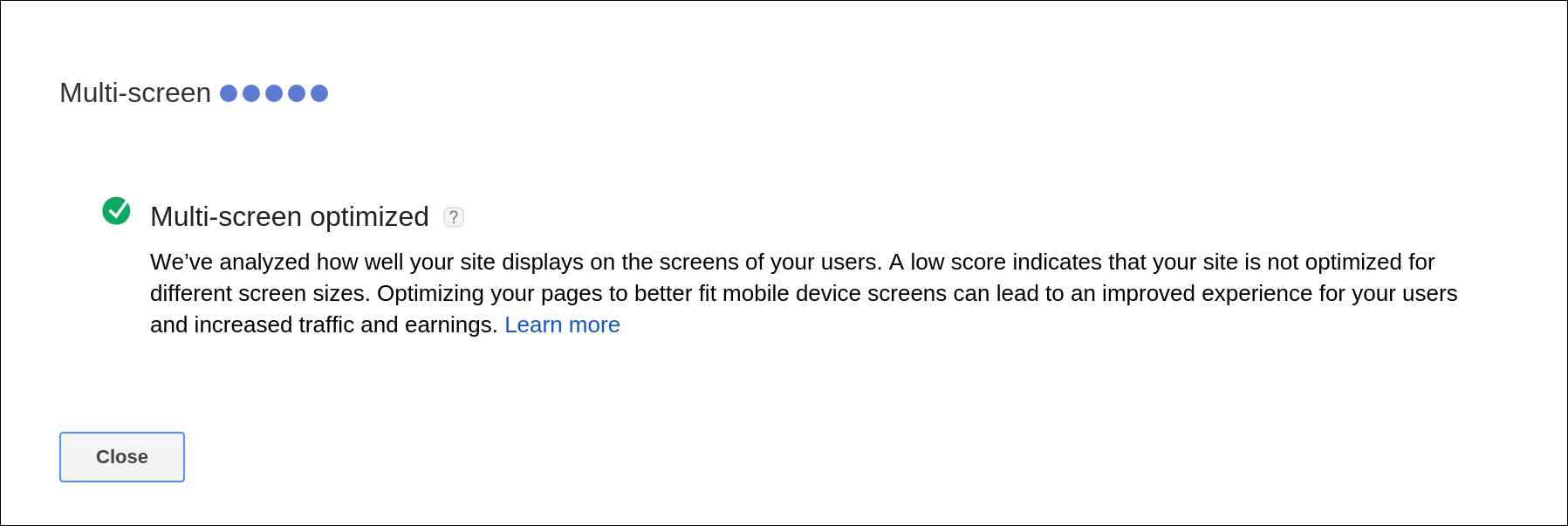 Multi-screen scorecard